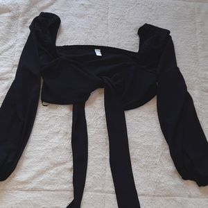 New womens front tie crop top